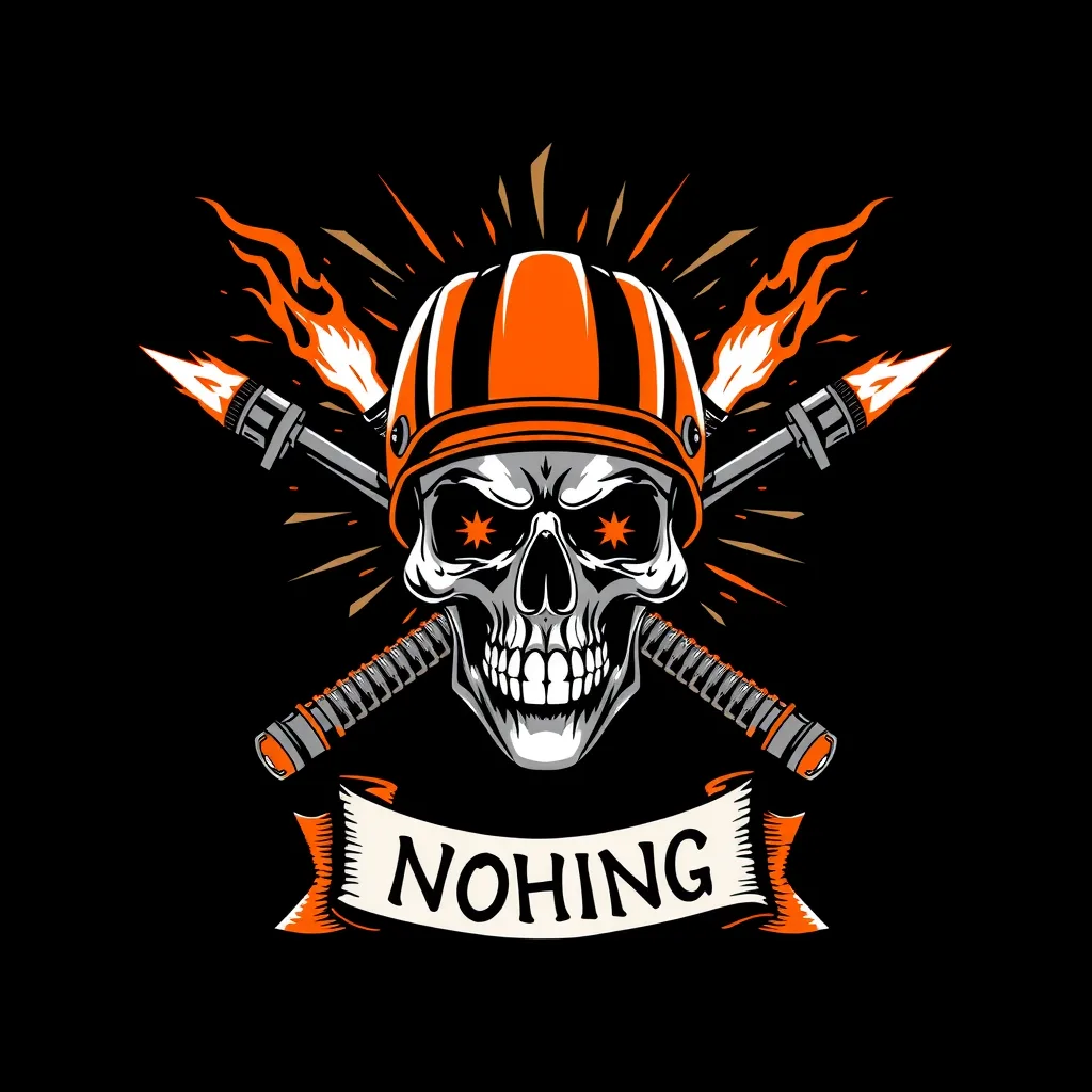Welder skull with sparks