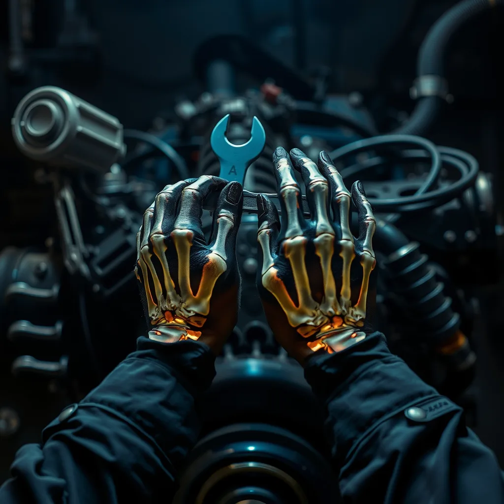 Mechanic X-ray hands