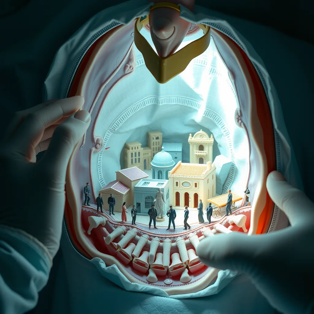 Surreal surgery miniature city