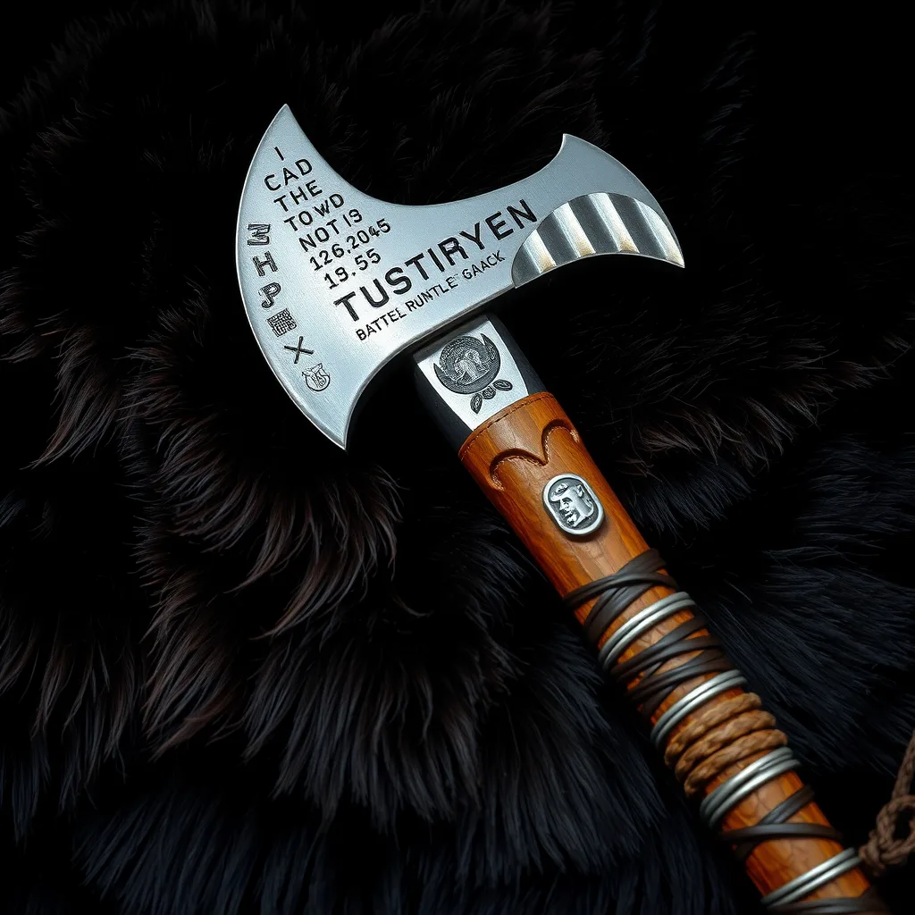 Viking Damascus battle axe